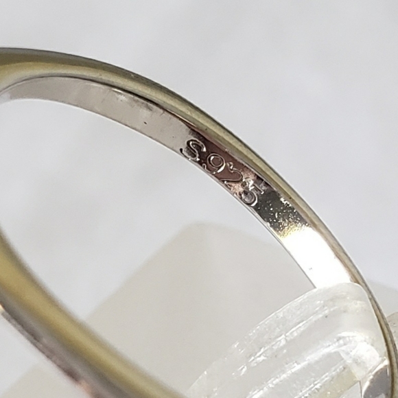 Sterling Princess Cut Acqua Ring - Picture 6 of 8